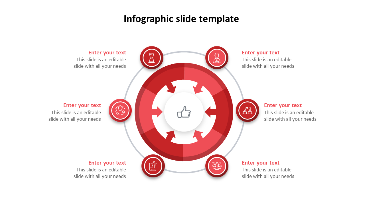 infographic slide template-red